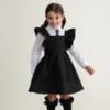 Picture of Caramelo Kids Girls Frill School Pinafore With Bows - Black