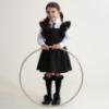 Picture of Caramelo Kids Girls Frill School Pinafore With Bows - Black