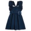 Picture of Caramelo Kids Girls Frill School Pinafore With Bows - Navy
