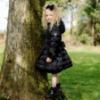 Picture of A Dee BTS Pixie Satin Ruffle Ankle Sock - Black