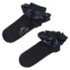 Picture of A Dee BTS Pixie Satin Ruffle Ankle Sock - Navy Blue