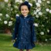Picture of A Dee BTS Stella Frill Raincoat - Navy Blue