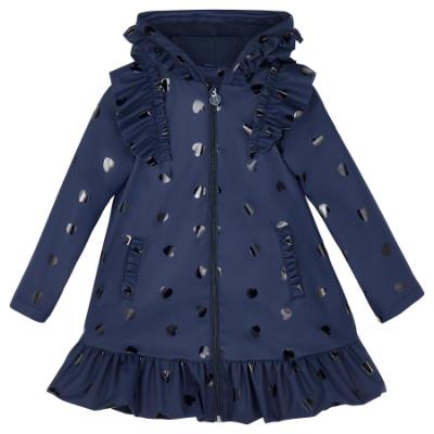 Picture of A Dee BTS Stella Frill Raincoat - Navy Blue