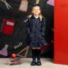 Picture of A Dee BTS Stella Frill Raincoat - Navy Blue