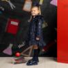 Picture of A Dee BTS Stella Frill Raincoat - Navy Blue