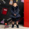 Picture of A Dee BTS Amie Short Jacket Faux Fur Hood - Navy Blue