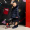 Picture of A Dee BTS Amie Short Jacket Faux Fur Hood - Navy Blue