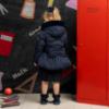 Picture of A Dee BTS Amie Short Jacket Faux Fur Hood - Navy Blue