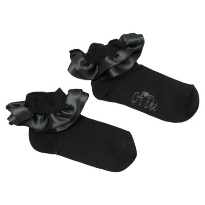 Picture of A Dee BTS Pixie Satin Ruffle Ankle Sock - Grey
