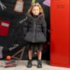 Picture of A Dee BTS Amie Short Jacket Faux Fur Hood - Grey