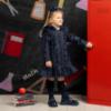 Picture of A Dee BTS Poppy Satin Bow Knee High Sock - Navy Blue