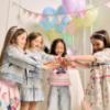 Picture of Monnalisa Girls Jewel Top & Jewel Skirt Set X 2 - Ivory Blue