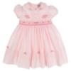 Picture of Sarah Louise Girls Smocked Bodice Puff Sleeve Dress - Pale Pink Fuchsia