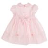 Picture of Sarah Louise Girls Smocked Bodice Puff Sleeve Dress - Pale Pink Fuchsia