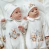 Picture of Jamiks Kids Baby Boys Homero Teddy Organic Muslin Gift Set X 2 - Pale Blue