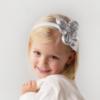 Picture of Daga Girls Blue Mirage Large Flower Headband - Silver