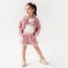 Picture of Daga Girls Fluffy Chic Jacket Shorts Top Set X 3 - Dark Pink