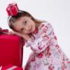 Picture of Daga Girls Magical Surprises Ruffle Dress - Pink Red Silver