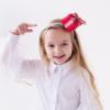 Picture of Daga Girls Magical Surprises Large Gift Headband - Red Silver