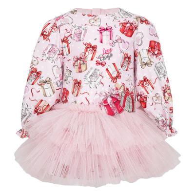 Picture of Daga Girls Magical Surprises Drop Waist AOP Dress - Pink Red