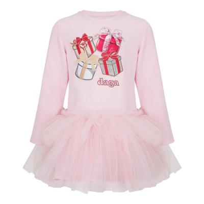 Picture of Daga Girls Magical Surprises Applique & Tulle Dress - Pink Red