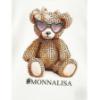 Picture of Monnalisa Girls Diamante Teddy Top & Skirt Set X 2 - Ivory Beige