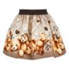 Picture of Monnalisa Girls Diamante Teddy Top & Skirt Set X 2 - Ivory Beige