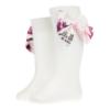 Picture of Daga Girls Fashion Street Knee Socks With Bow - Ivory Burgundy