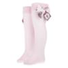 Picture of Daga Girls Fashion Street Knee Socks With Bow - Pink Burgundy