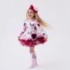 Picture of Daga Girls Fashion Street Knee Socks With Bow - Pink Burgundy