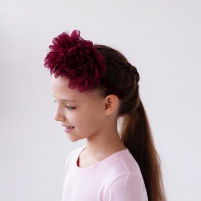 Picture of Daga Girls Fashion Street Tulle PomPom Headband - Burgundy