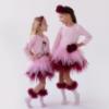 Picture of Daga Girls Fashion Street Dress With Tulle - Pink Burgundy