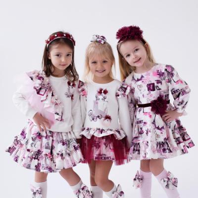 Picture of Daga Girls Fashion Street Tulle Bow & Crystal Headband - Burgundy