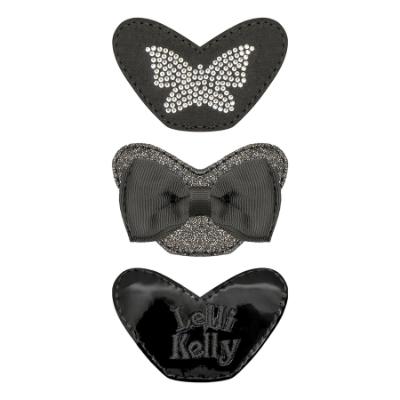 Picture of Lelli Kelly Evelyn Butterfly Girls Easy On School Shoe With 3 Trims - Black Patent
