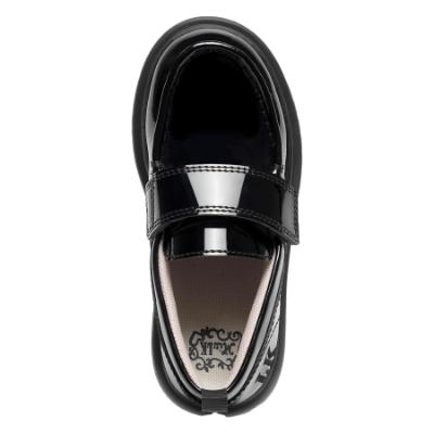 Picture of Lelli Kelly Miss LK Camilla School Loafer Shoe - Black Patent