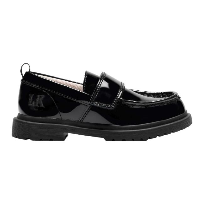 Picture of Lelli Kelly Miss LK Camilla School Loafer Shoe - Black Patent