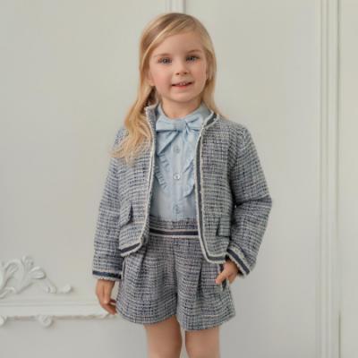 Picture of Miranda Girls Woven Jacket Shorts Blouse Set X 3 - Blue Navy