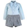 Picture of Miranda Girls Woven Jacket Shorts Blouse Set X 3 - Blue Navy