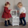 Picture of Miranda Baby Girls Check Traditional Dress - Red Navy