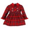 Picture of Miranda Baby Girls Check Traditional Dress - Red Navy