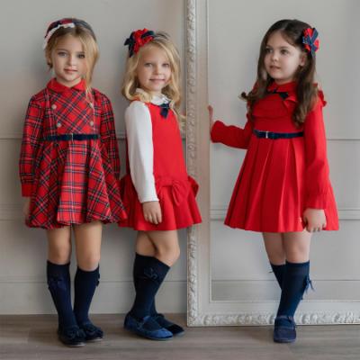 Picture of Miranda Girls Big Bow Tunic & Blouse Set X 2 - Red