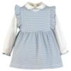 Picture of Miranda Baby Girls Frill Check Dress With Blouse - Blue