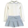 Picture of Miranda Girls Check Shorts With Top Set X 2 - Blue