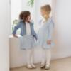 Picture of Miranda Girls Frill Check Drop Waist Dress - Blue