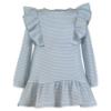 Picture of Miranda Girls Frill Check Drop Waist Dress - Blue