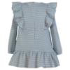 Picture of Miranda Girls Frill Check Drop Waist Dress - Blue