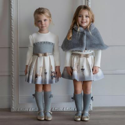 Picture of Miranda Baby Girls London Graphics Dress - Ivory Grey