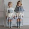 Picture of Miranda Girls London Graphics Faux Fur Cape - Grey
