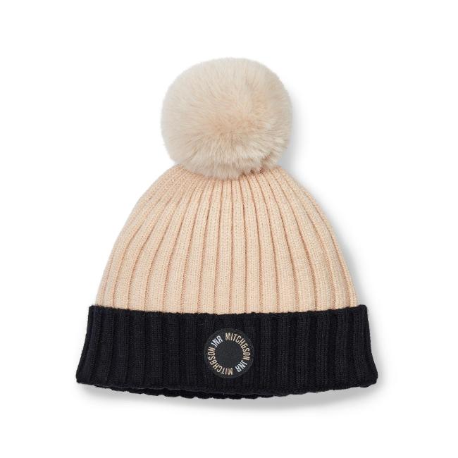 Picture of Mitch & Son JNR Boys Jimmy Knitted Hat - Latte Beige