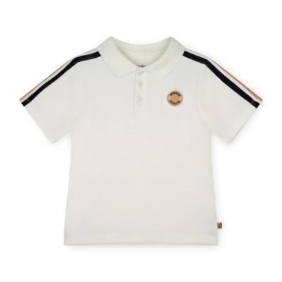 Picture of Mitch & Son JNR Lennox Tape Detail Polo Top - Snow White